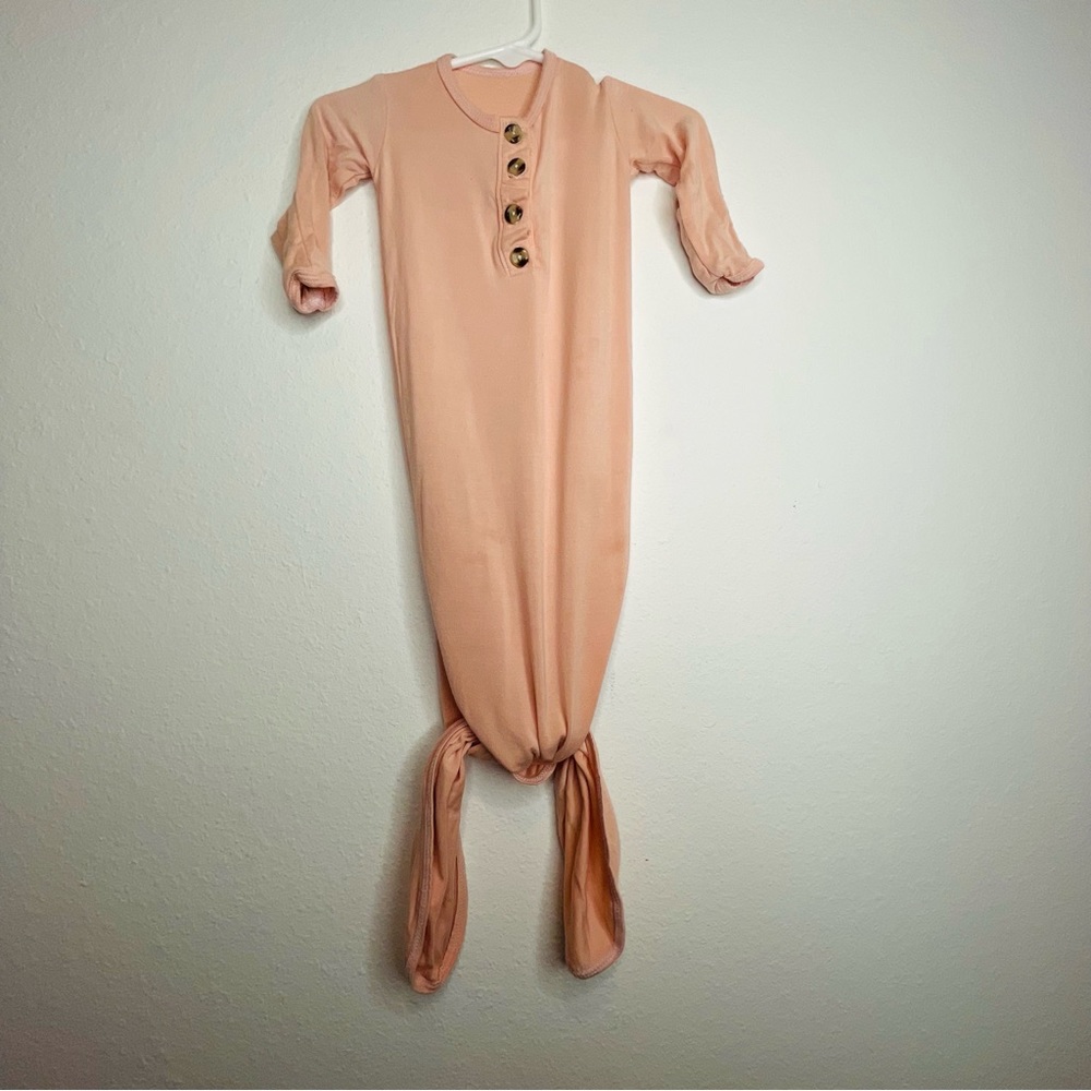lou lou peach bamboo knot gown
